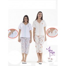 Blusa Aberta  Manga Curta e Corsário